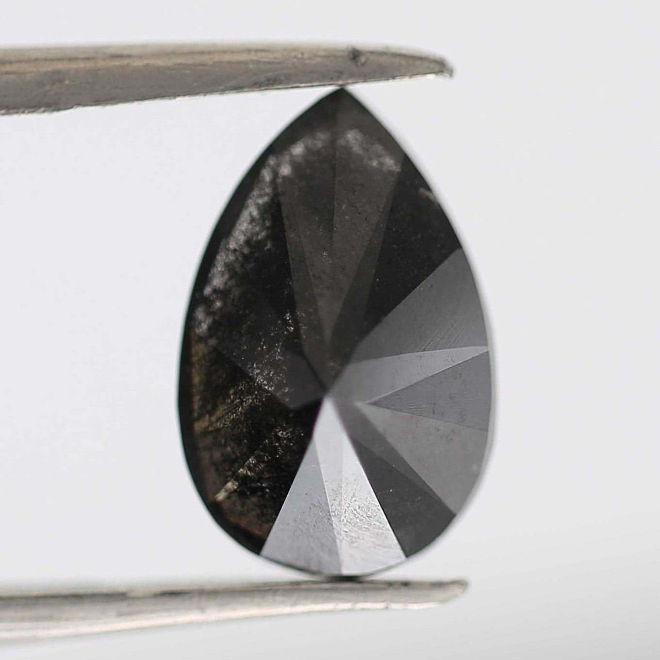 2.81 Carat Natural Pear Black Diamond For Engagement Ring