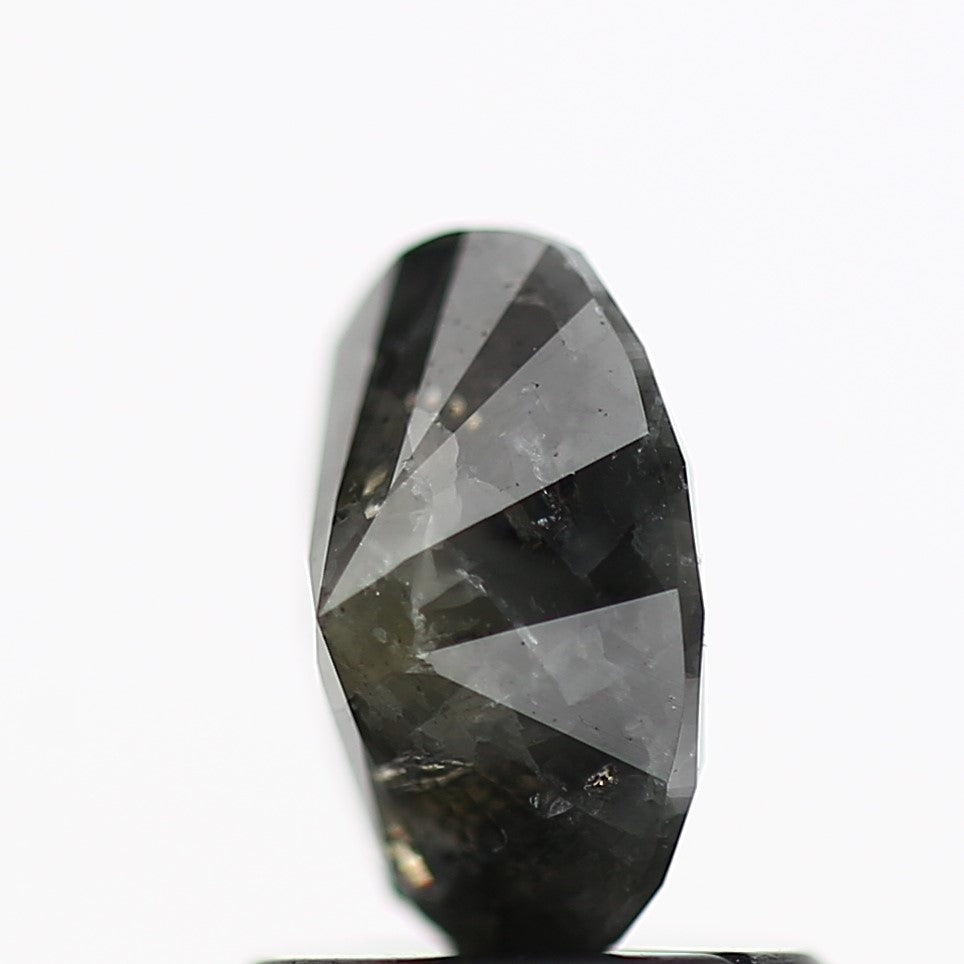 0.88 Carat Fancy Gray Oval Brilliant Cut Natural Diamond 7.2 MM