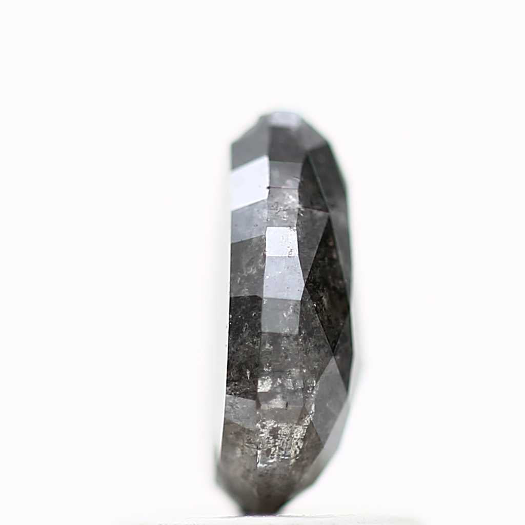 1.02 Carat Natural Black Pear Salt and Pepper Diamond 7.58 MM