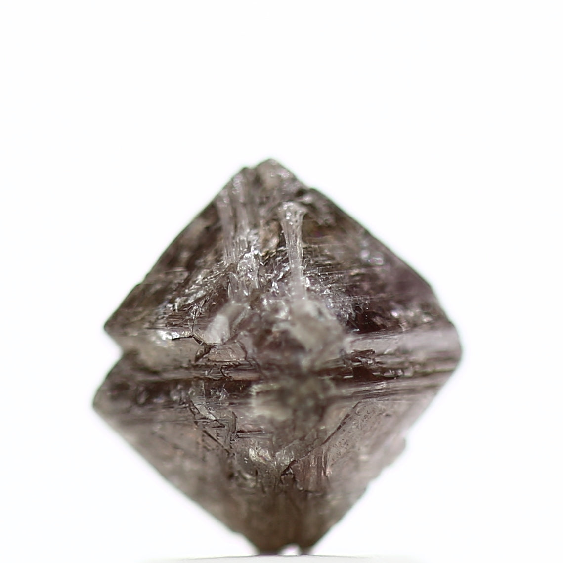 2 Carat Stunning Purple Pink Octahedron Rough Diamond 7.50 MM - Blackdiamond