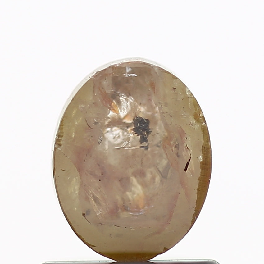 0.84 Carat Rose Cut Loose Oval Yellow Natural Diamond 6.3 MM