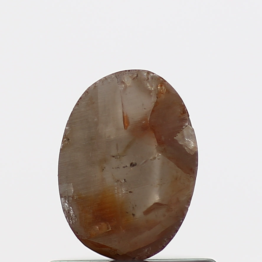 0.71 Carat Oval Rose Cut Salt and Pepper Diamond 6.2 MM