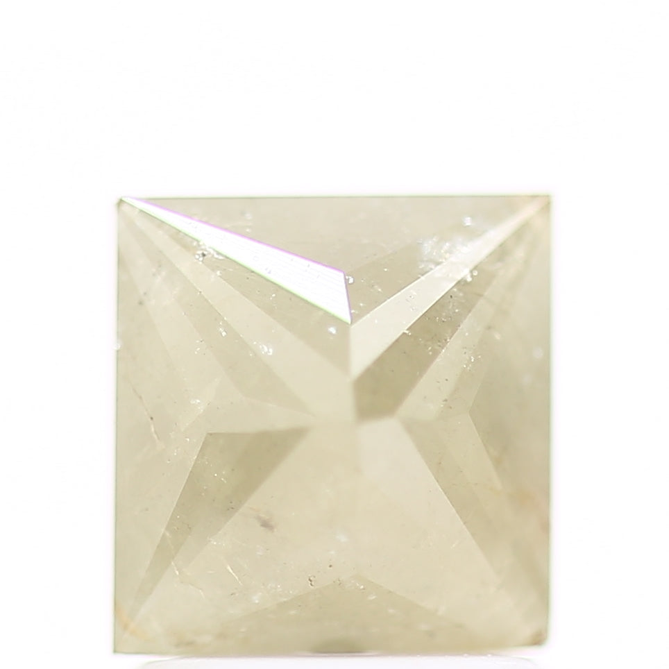 1.24 Carat 6.33 MM Natural Rustic Princess Cut Salt and Pepper Diamond - Blackdiamond