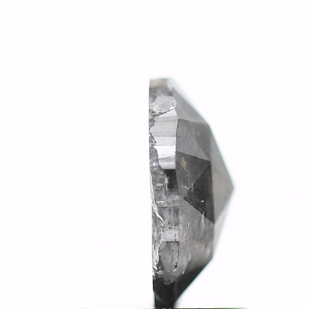 0.96 Carat Oval Cut Salt and Pepper Diamond 7.40 MM
