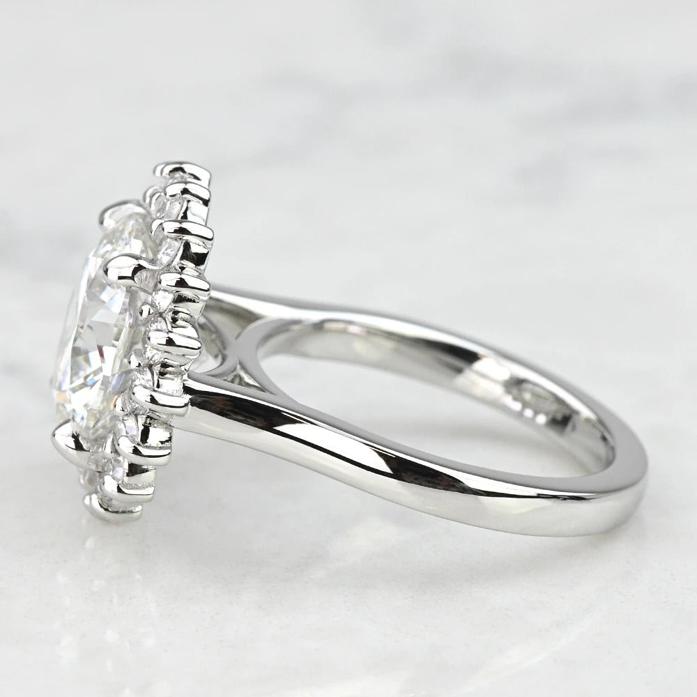 4 Carat Aurora Round Lab Diamond Engagement Ring