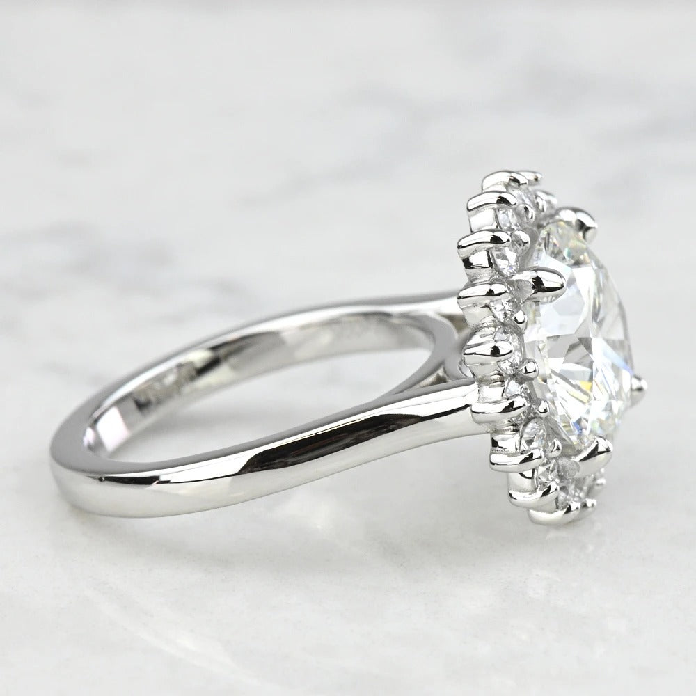 4 Carat Aurora Round Lab Diamond Engagement Ring