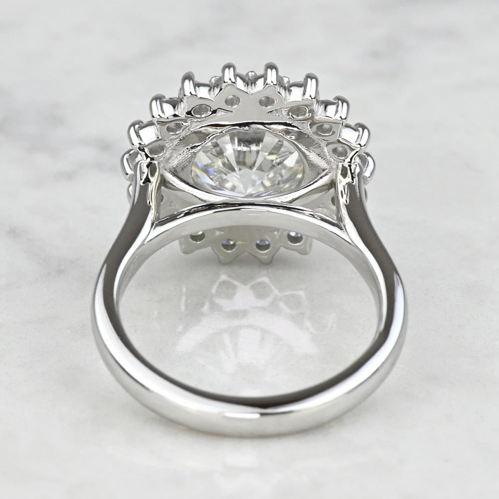 4 Carat Aurora Round Lab Diamond Engagement Ring