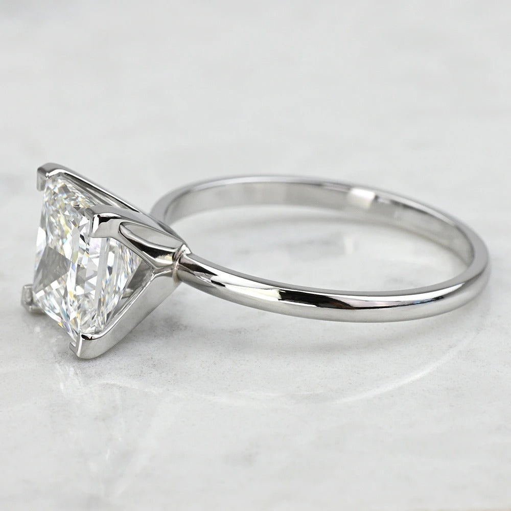 5 Carat Princess Solitaire Lab Diamond Engagement Ring 14k/18k white gold ring