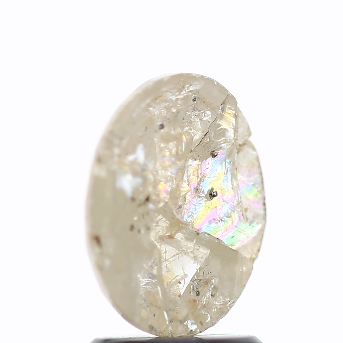 1.18 Carat Oval Icy Salt and Pepper Diamond 8.9 MM