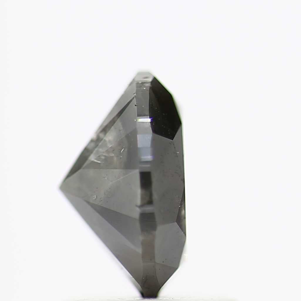 1.15 Carat Dark Gray Oval Shape Salt and Pepper Diamond 7.30 MM
