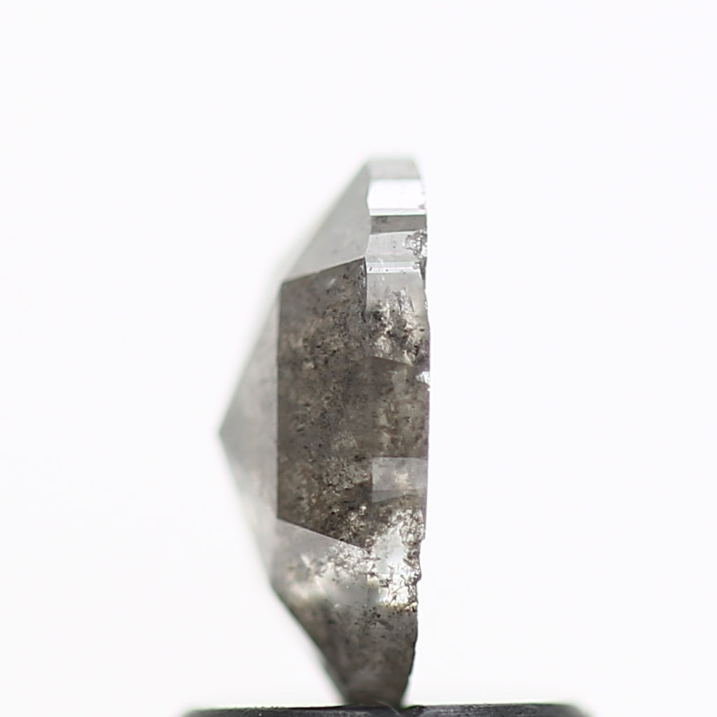 0.99 Carat Natural Oval Rose Cut Ethical Salt and Pepper Diamond