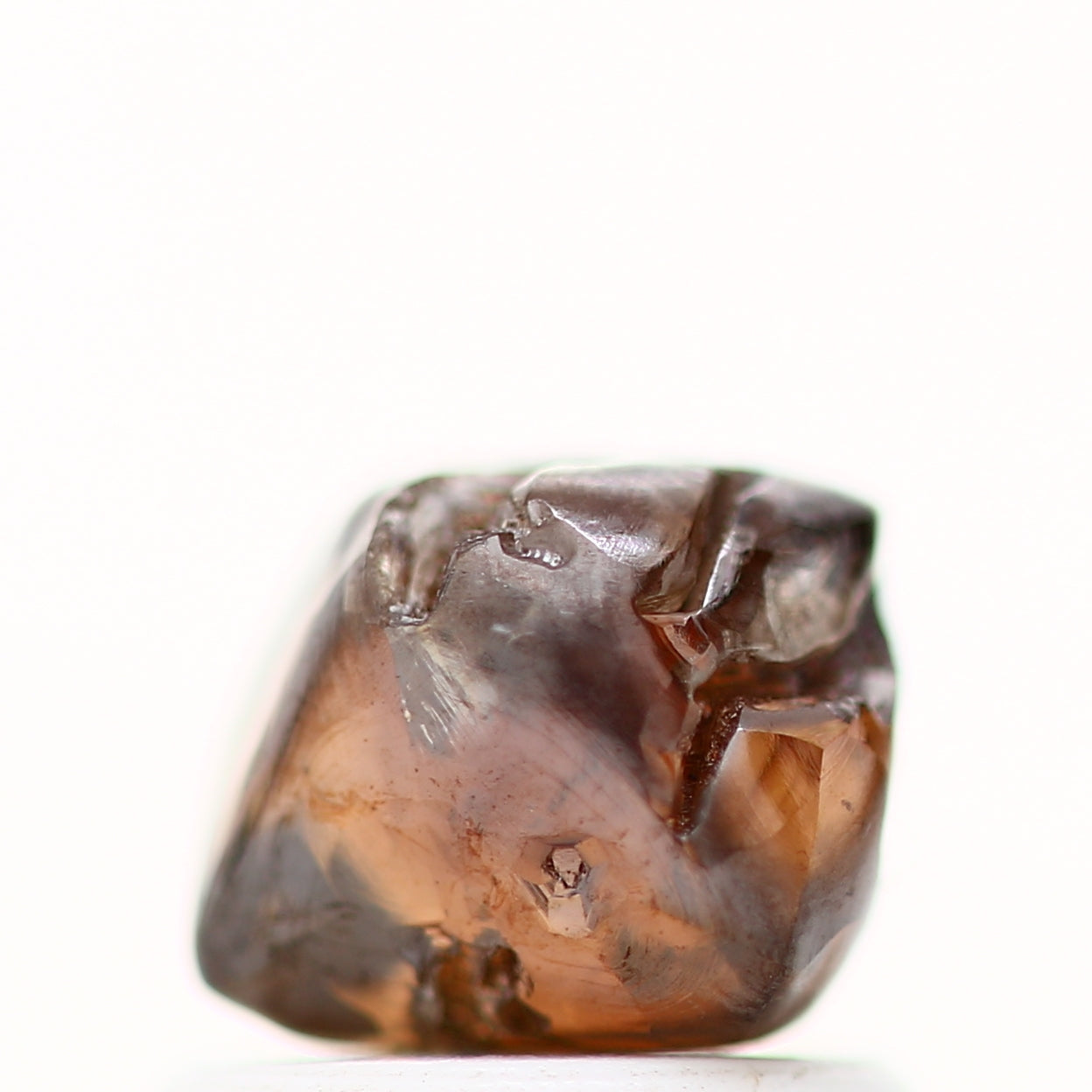 1.44 Carat Fancy Cognac Brown Octahedron Raw Rough Diamond 5.70 MM - Blackdiamond