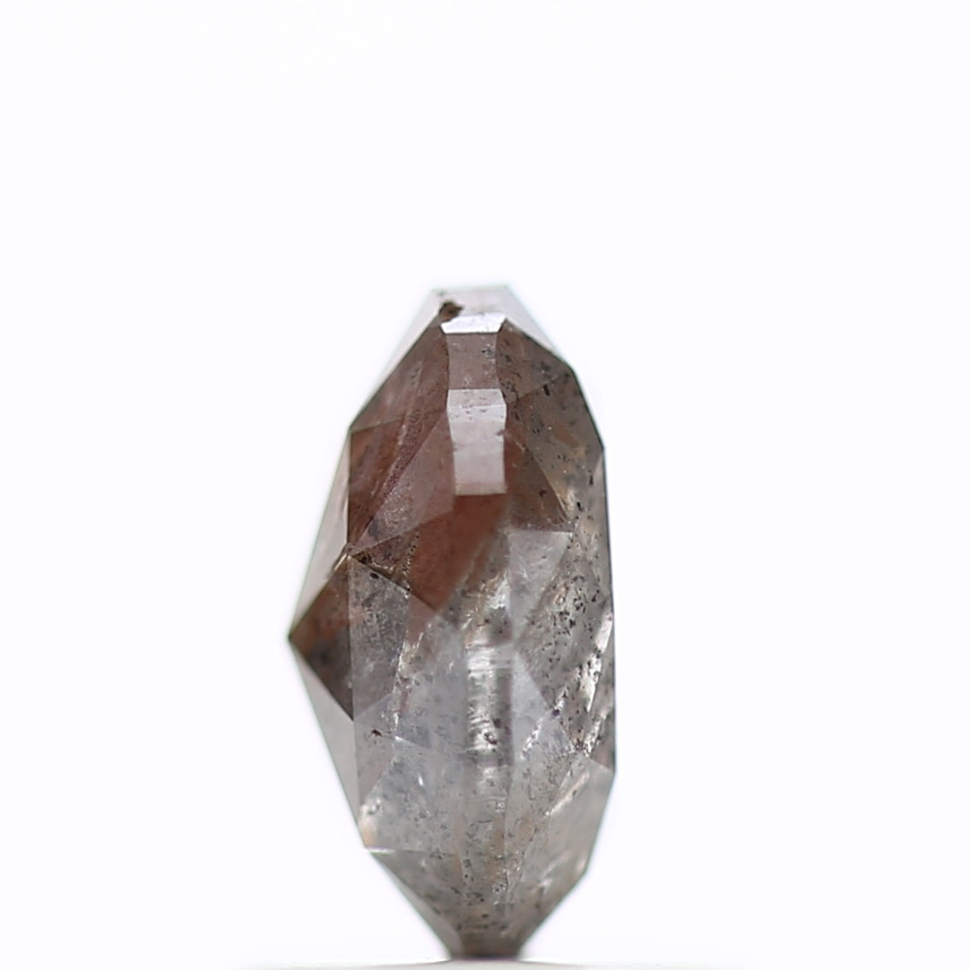 1.11 Carat Oval Salt and Pepper Diamond Double Cut Loose Natural Stone 7.23 MM