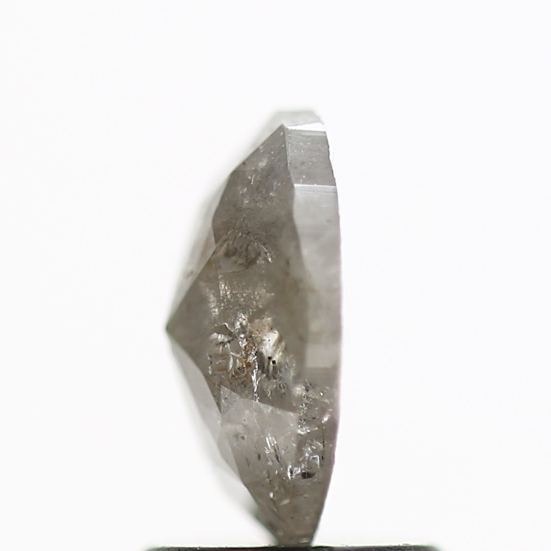 1 Carat Salt and Pepper Diamond Oval Rose Cut Natural Loose Diamond 8 MM