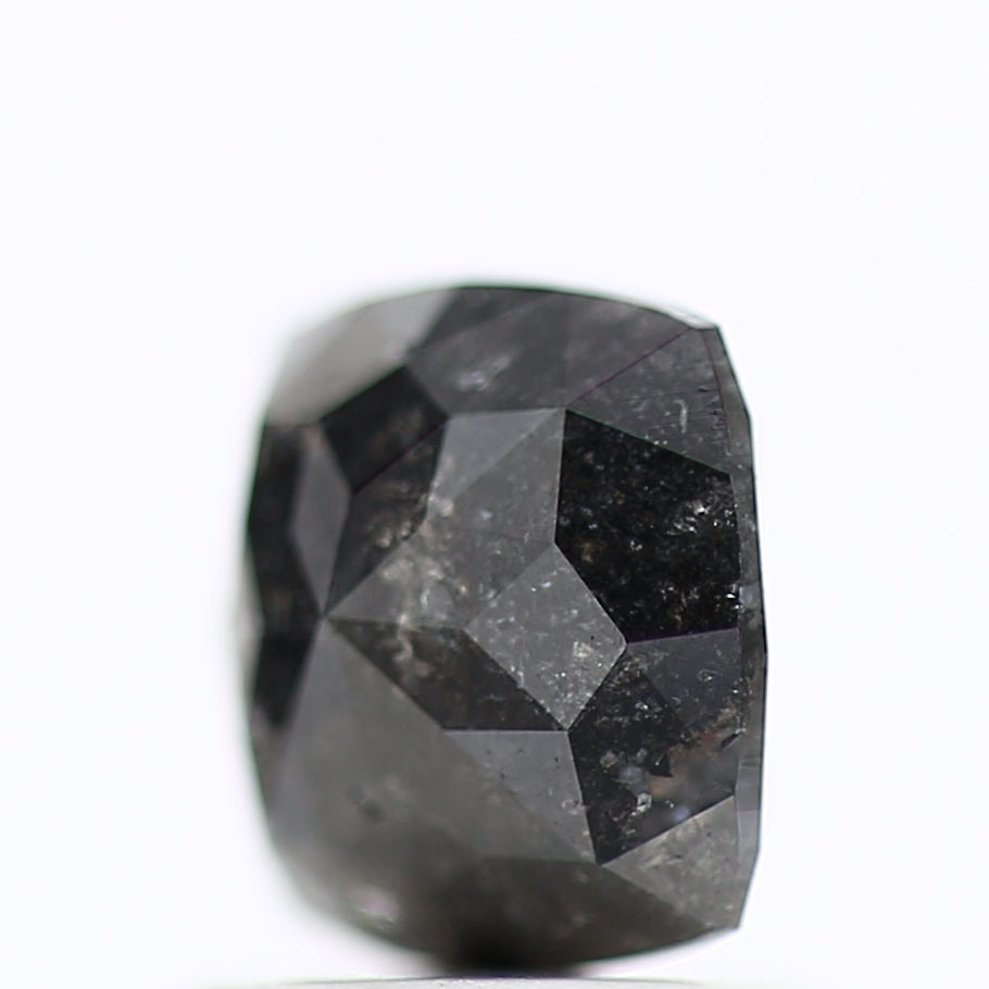 1.19 Ct Cushion Salt Pepper Diamond For Black Diamond Wedding Rings