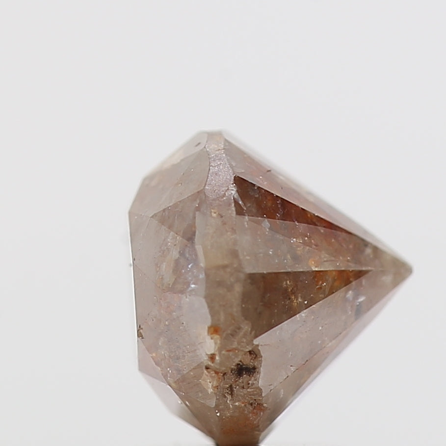 2.01 Carat Peach Orange Diamond Round Natural Loose Diamond 6.85 MM - Blackdiamond