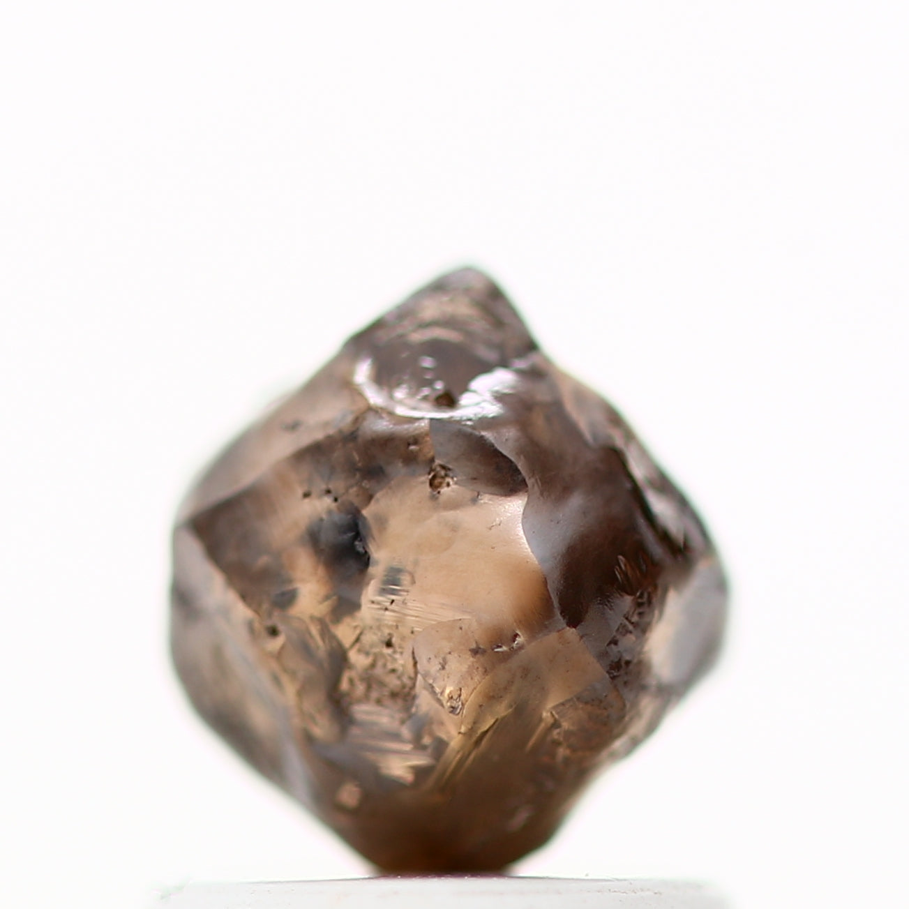 1.26 Carat Natural Cognac Brown Crystal Raw Rough Diamond 5.50 MM - Blackdiamond