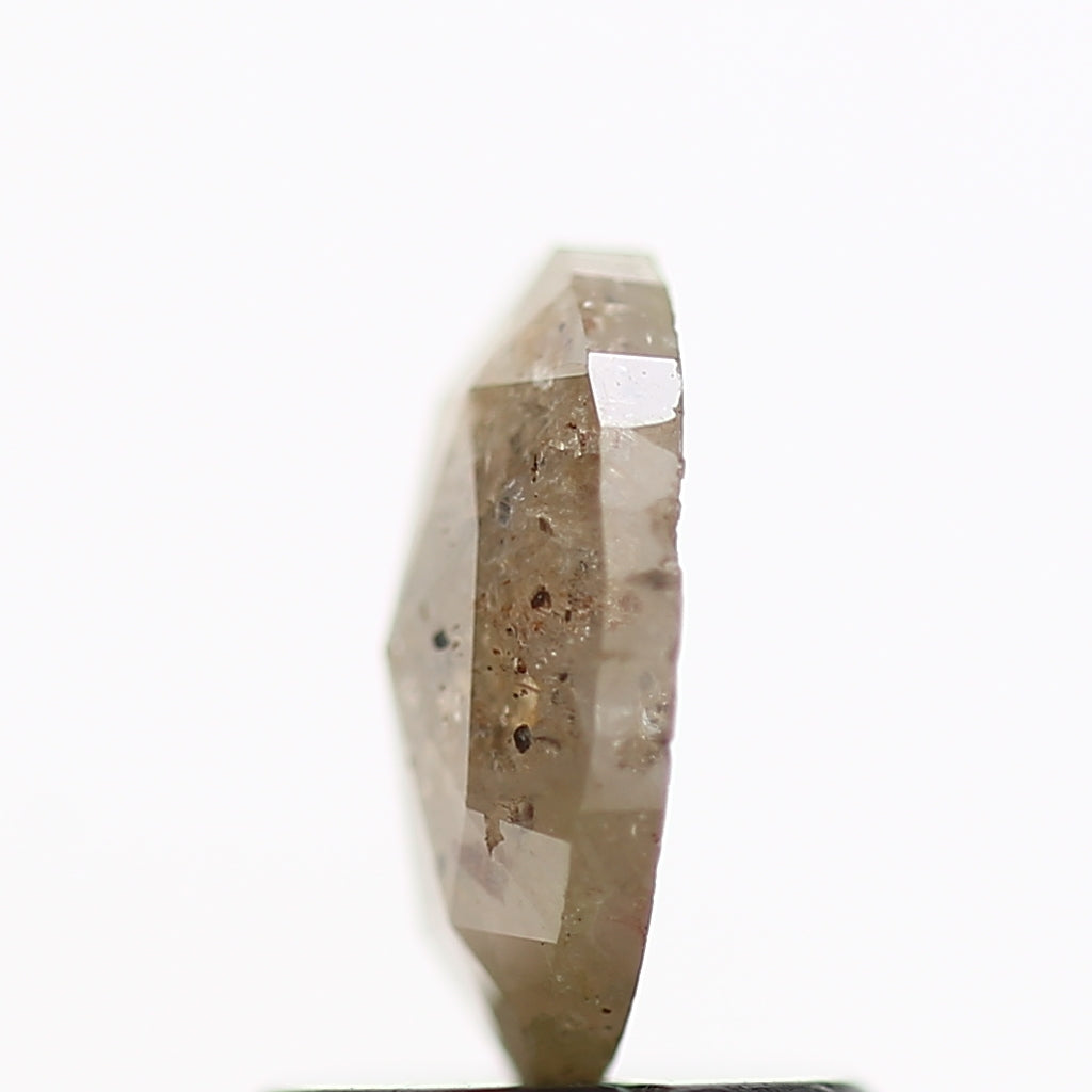 0.80 Carat Oval Shape Salt and Pepper Diamond 7.6 MM