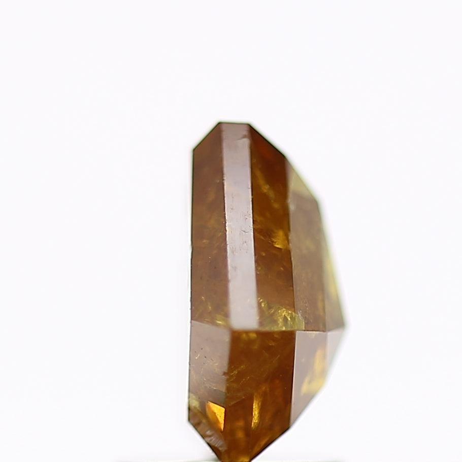 2 Carat Shield Salt and Pepper Diamond Natural Yellow Brown 8.12 MM