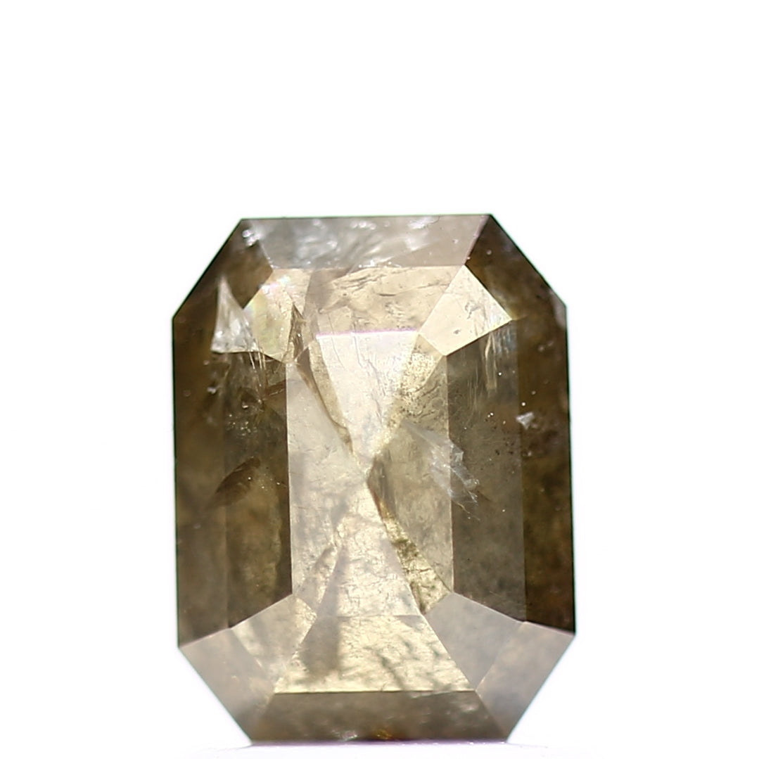 1.54 Carat 7.2 MM Natural Fancy Yellow Emerald Salt and Pepper Diamond - Blackdiamond