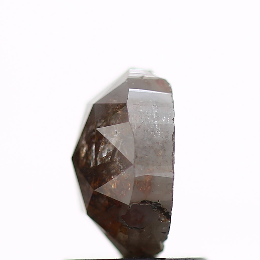 1.22 Carat Natural Rustic Oval Brown Diamond 7.2 MM