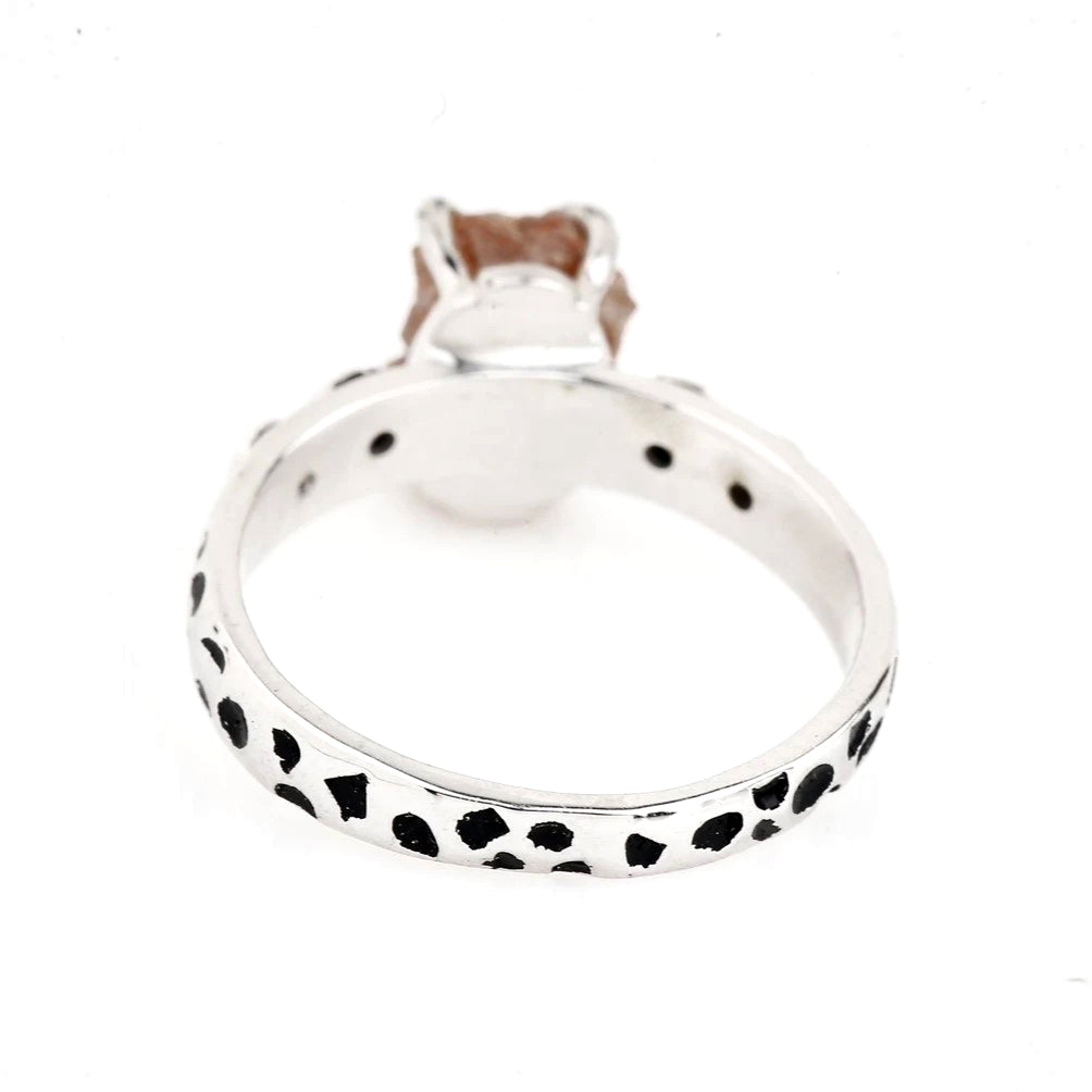 rough natural uncut diamond ring