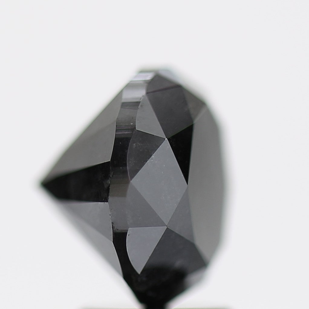 3.29 Carat Fancy Black Round Brilliant Diamond GIA