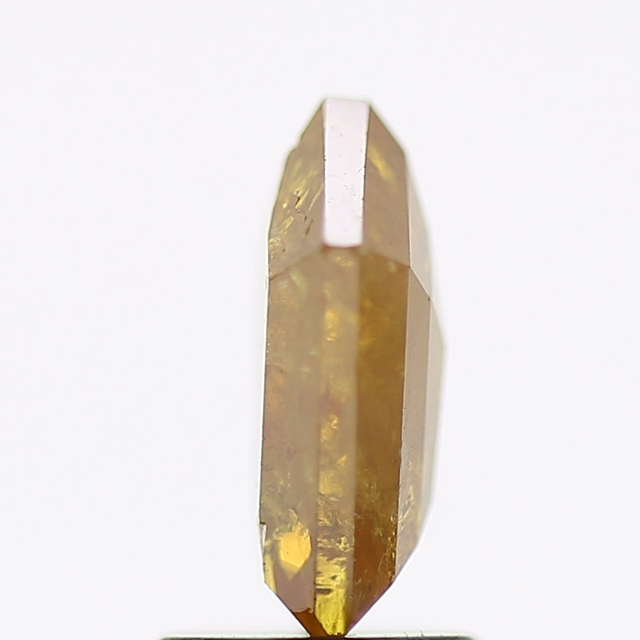 1.70 Carat Natural Fancy Yellow Kite Salt and Pepper Diamond 9.3 MM