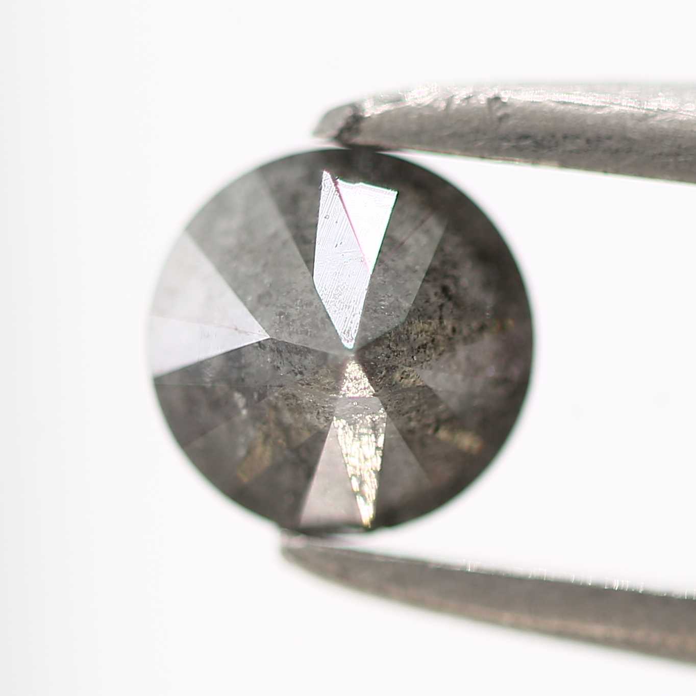 0.32 Carat Fancy Gray Diamond Round Salt and Pepper Diamond 4.3 MM - Blackdiamond