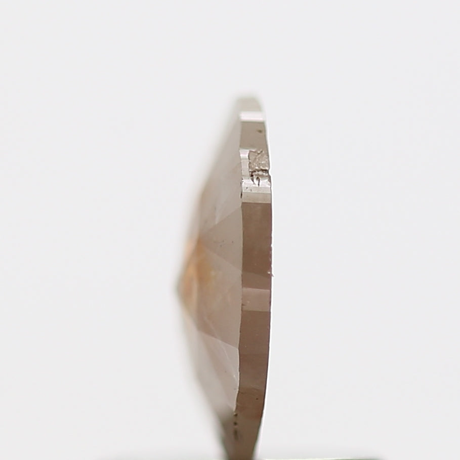 0.47 Carat Orange Oval Rose Cut Natural Diamond 7 MM