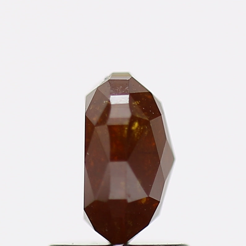 1.28 Carat Natural Fancy Cognac Oval Salt and Pepper Diamond 6.8 MM