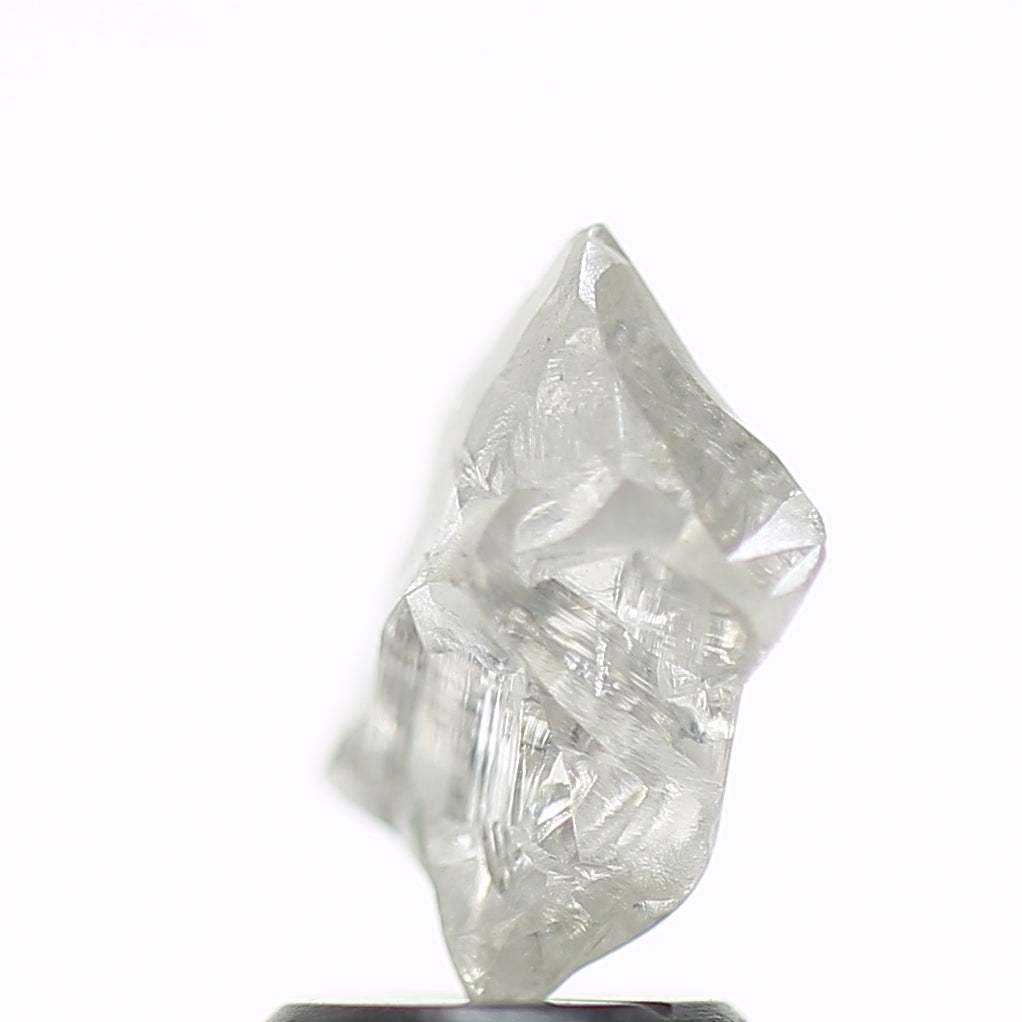 1.56 Carat Natural Fancy Grey Clear Rough Diamond 9.6 MM