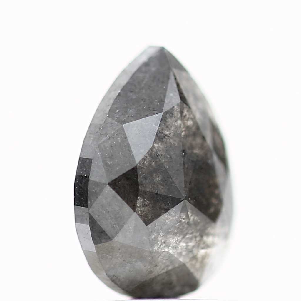 1.14 Carat Natural Rose Cut Diamond For Pear Diamond Gold Ring