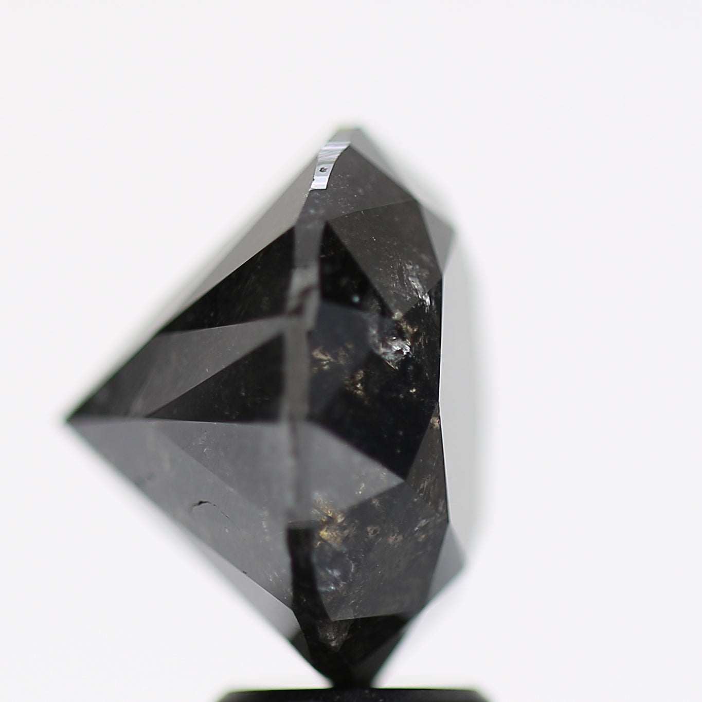 7.58 Carat Fancy Black Round Brilliant Diamond GIA Certified
