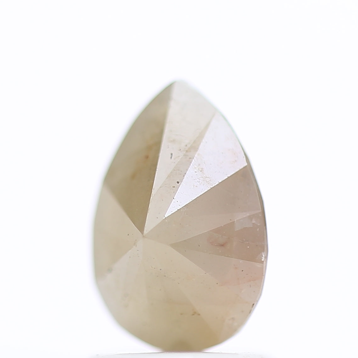 1.15 Carat Rustic Orange Gray Pear Cut Salt And Pepper Diamond 8.30 MM