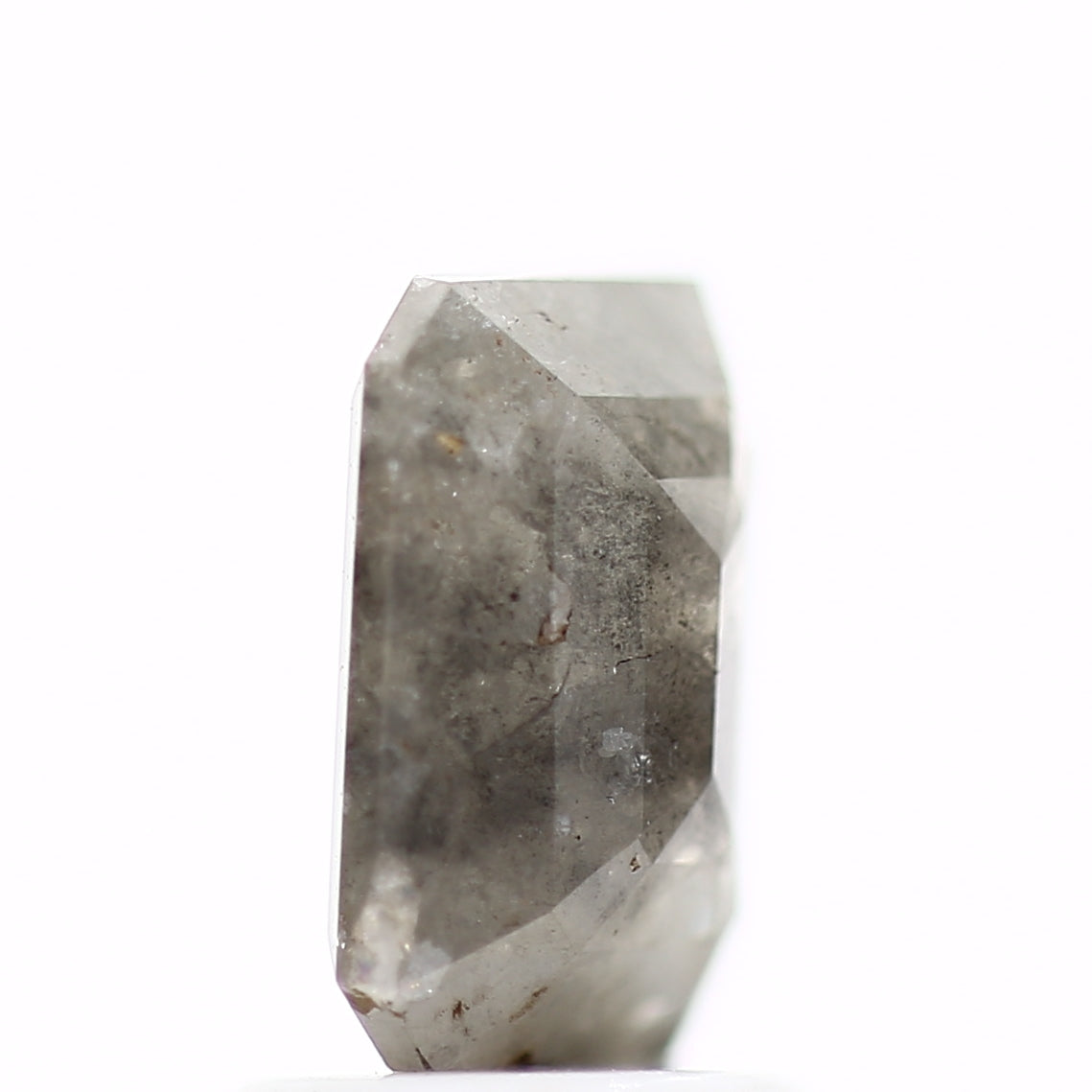 1.68 Carat Natural Emerald Gray Salt and Pepper Diamond 8 MM - Blackdiamond