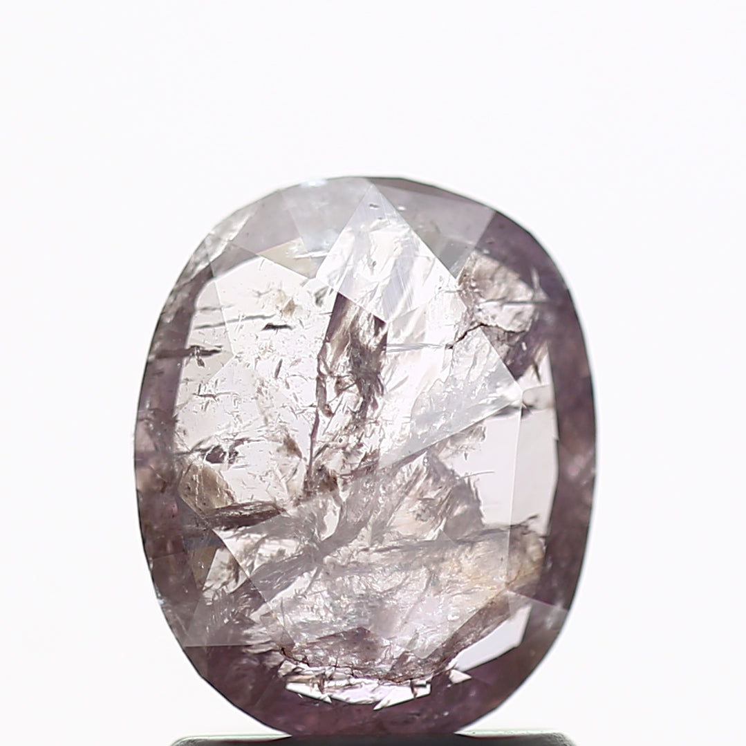 0.98 Carat Oval Pink Salt and Pepper Diamond 8 MM