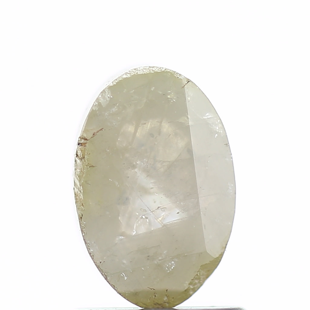 1.39 Carat Natural Salt and Pepper Oval Rose Cut Diamond 7.80 MM