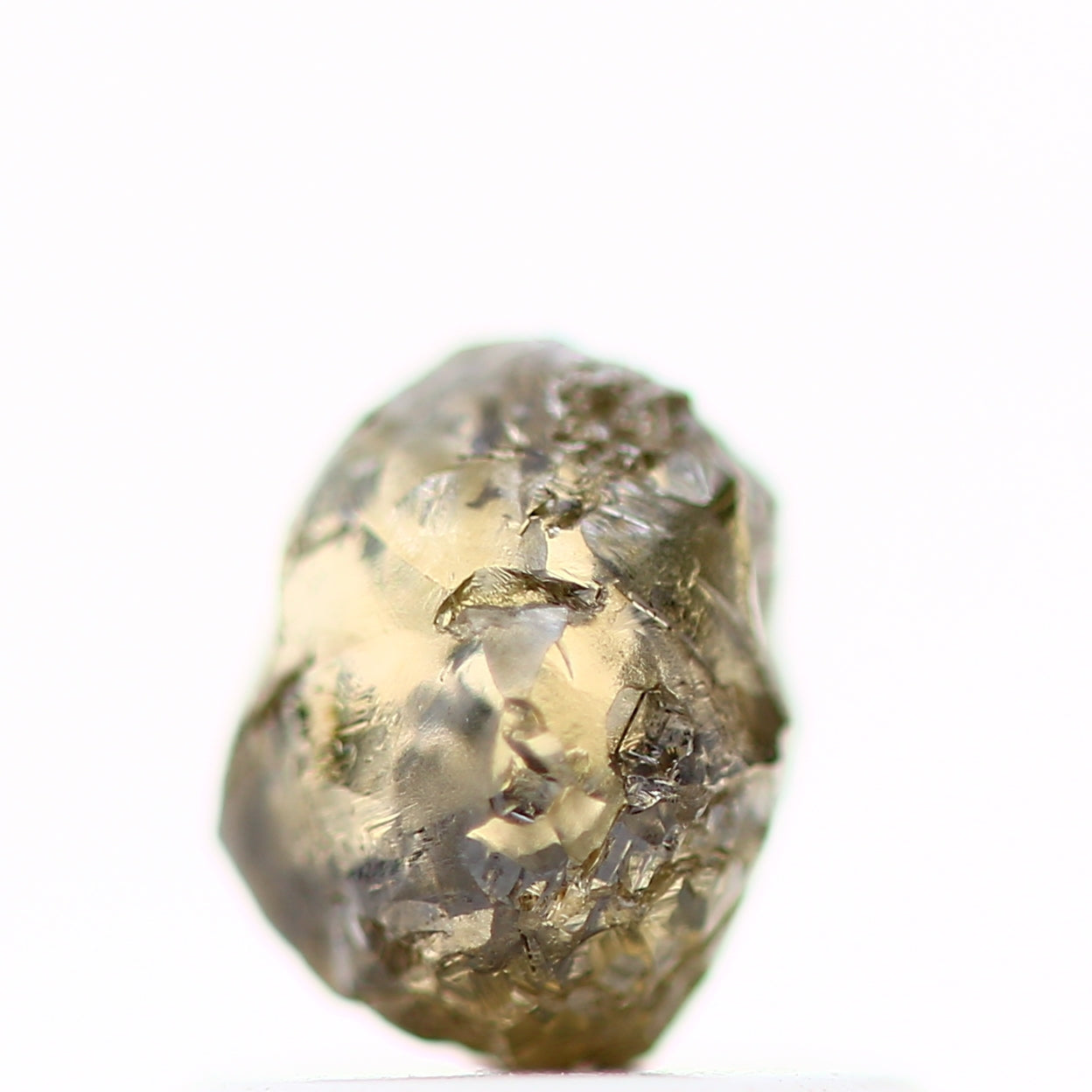 0.89 Carat Natural Fancy Champagne Brown Uncut Raw Rough Diamond 5.95 MM - Blackdiamond