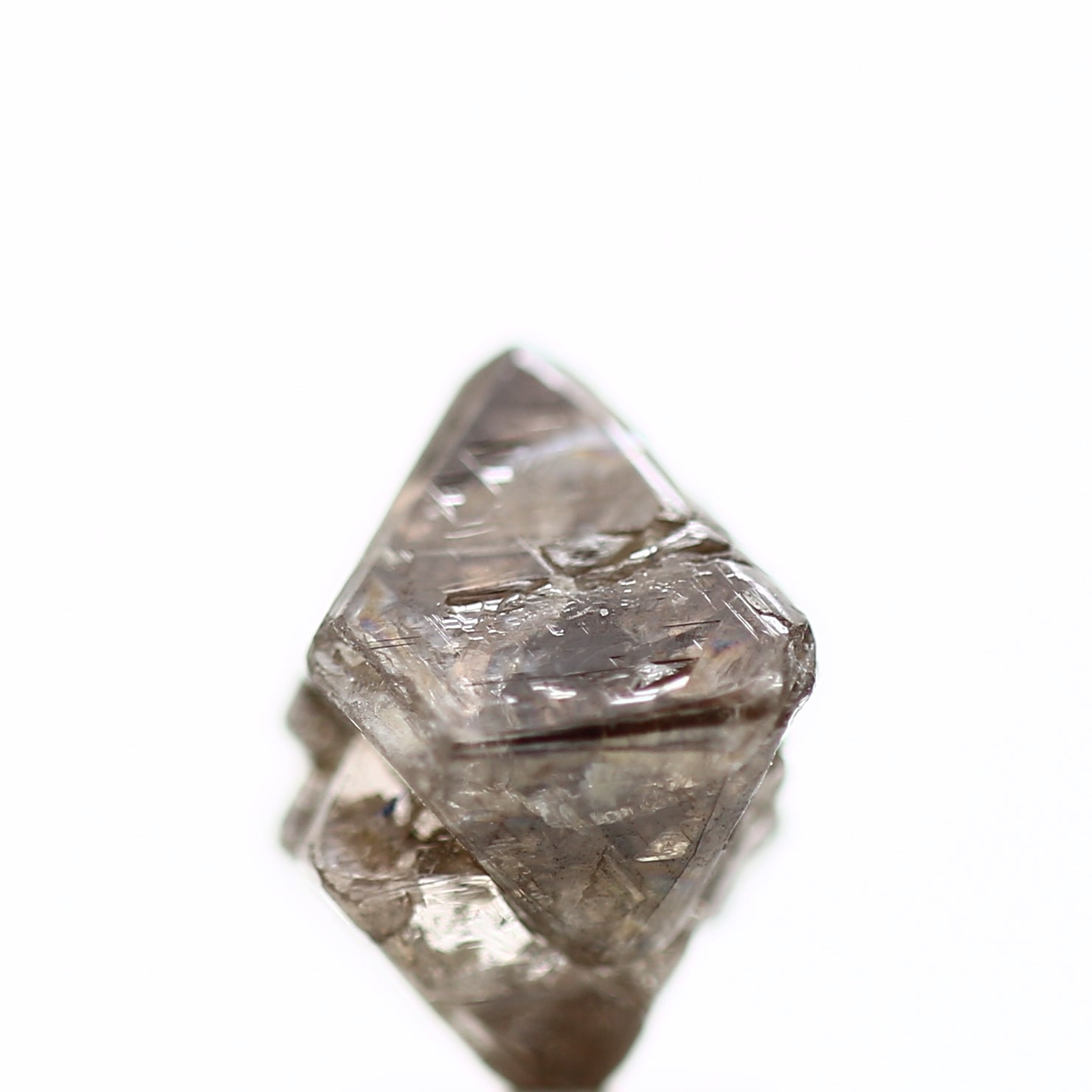 3.56 Carat Natural Fancy Cognac Brown Octahedron Rough Diamond 8.15 MM - Blackdiamond