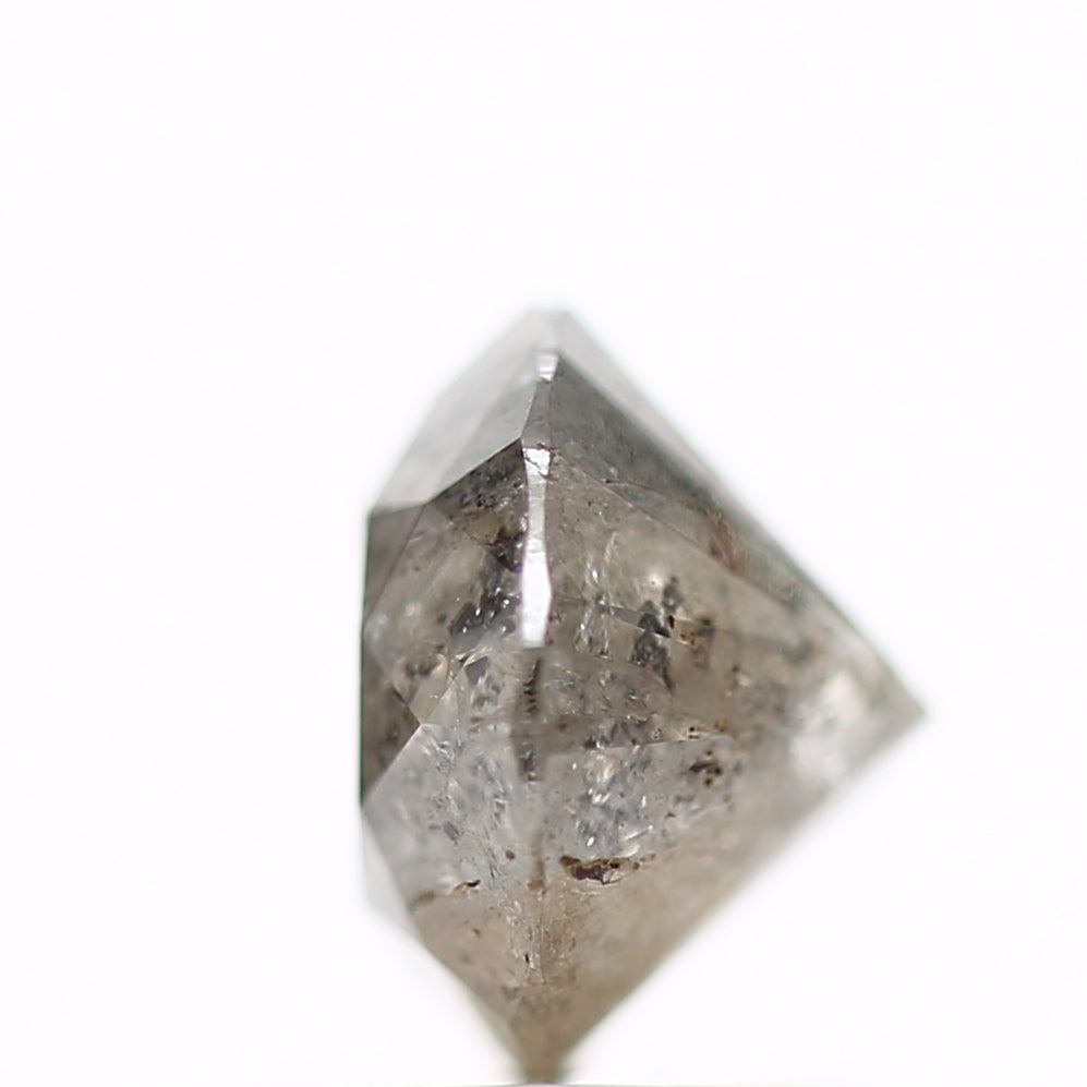 1.43 Carat Natural Gray Round Loose Salt Pepper Diamond 6.7 MM - Blackdiamond