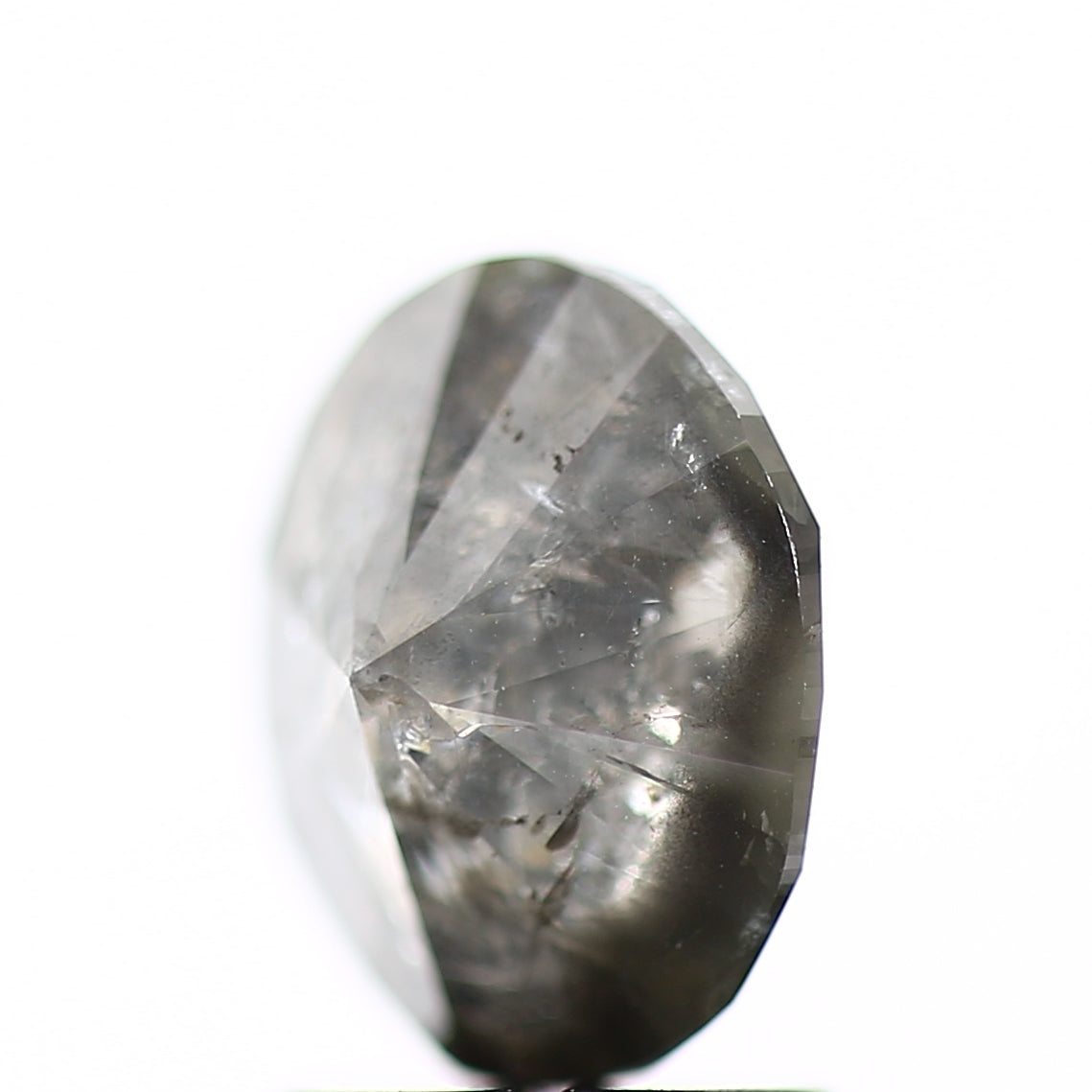 1.96 Carat Oval Cut Gray Salt and Pepper Diamond 8.25 MM