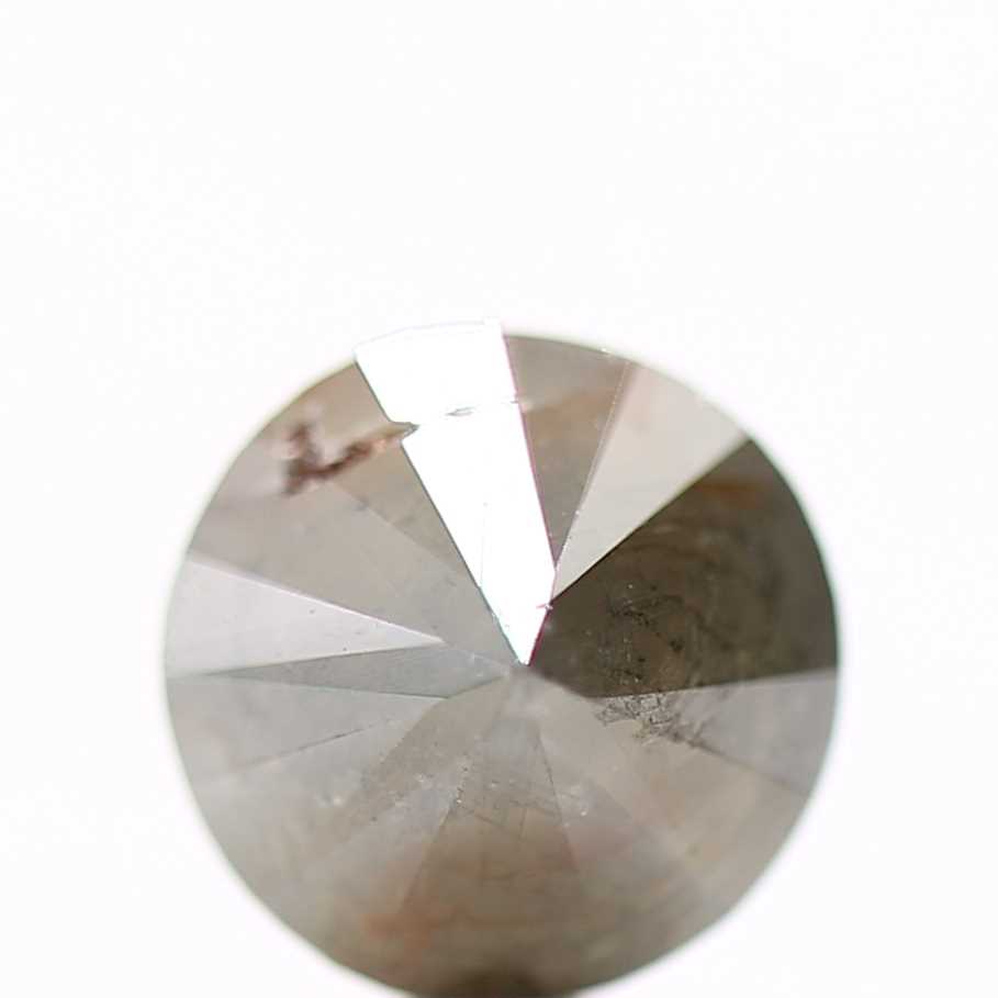 0.95 Carat Rustic Gray Diamond Round Cut Natural Loose Diamond 6.2 MM - Blackdiamond