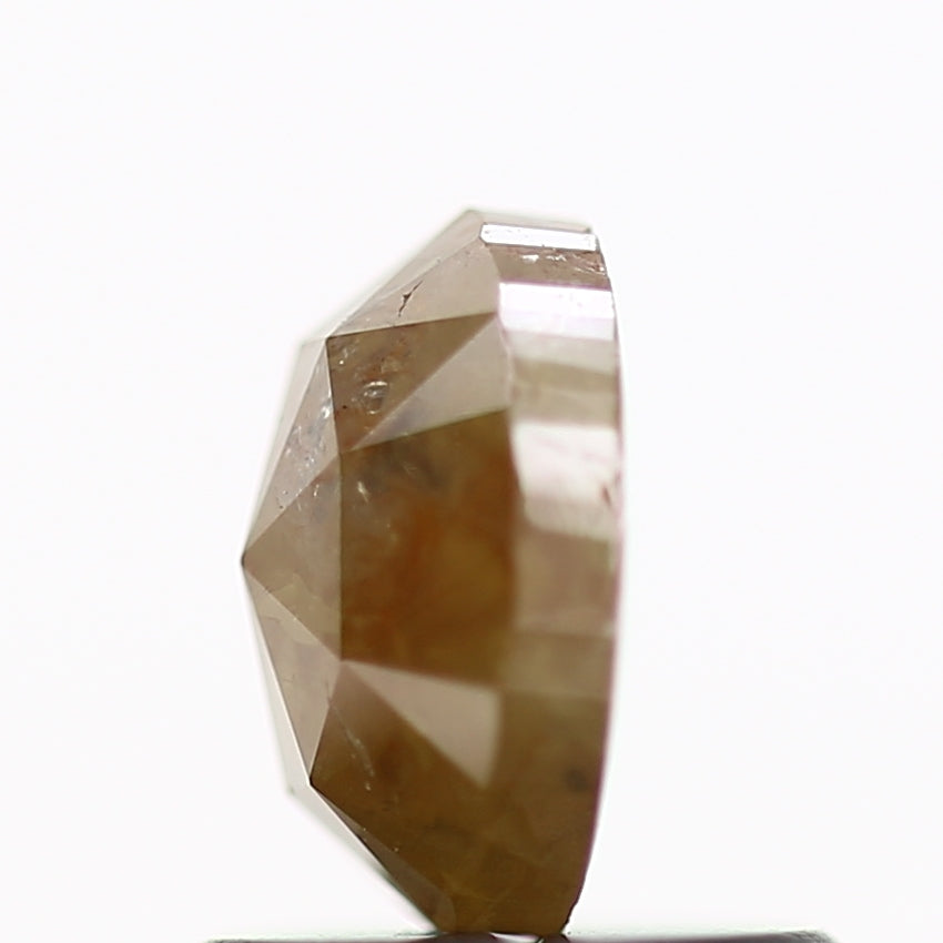 0.84 Carat Rose Cut Loose Oval Yellow Natural Diamond 6.3 MM