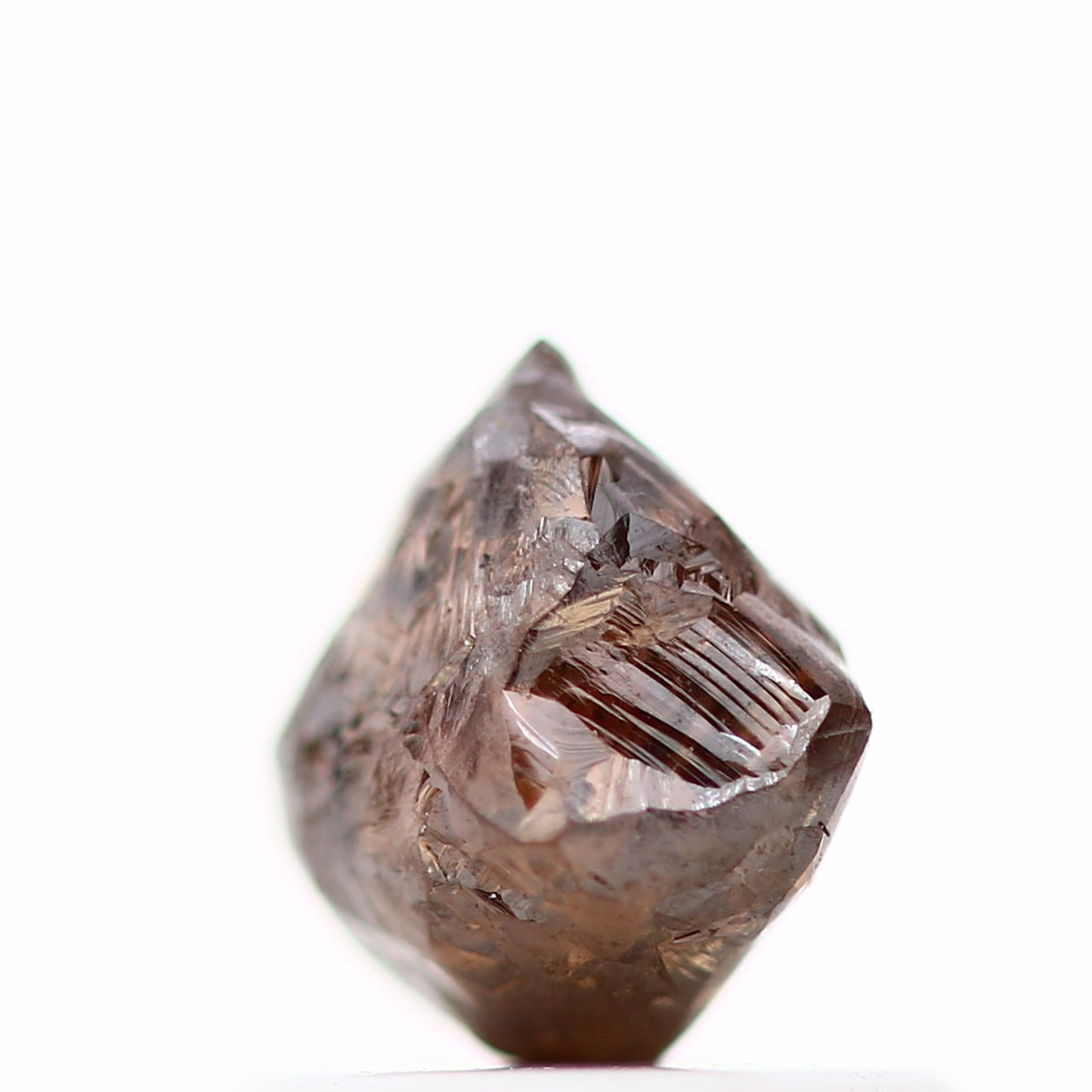 0.80 Carat Cognac Brown Octahedron Raw Natural Rough Diamond 5 MM - Blackdiamond