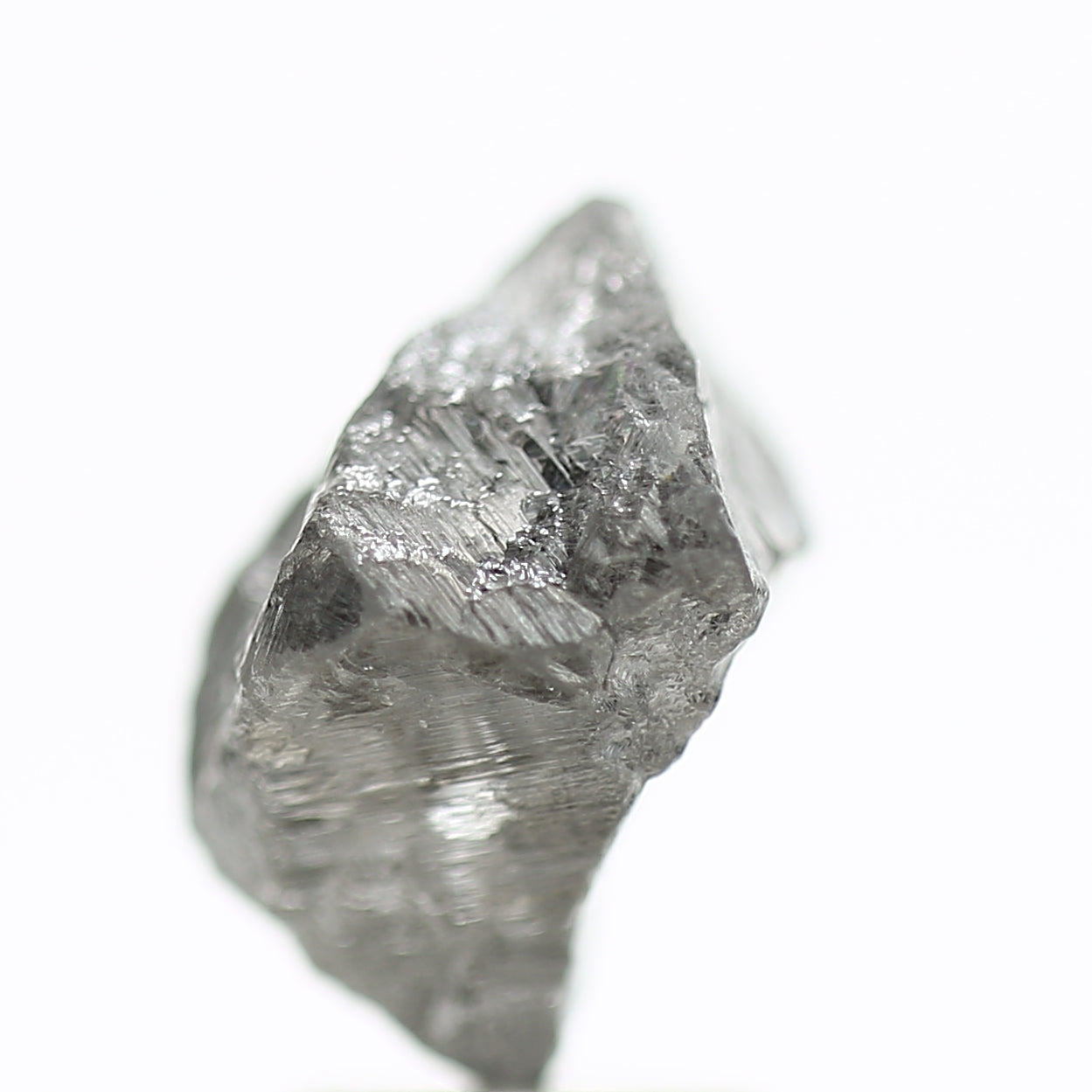 3.41 Carat Natural Crystal Uncut Gray Rough Diamond