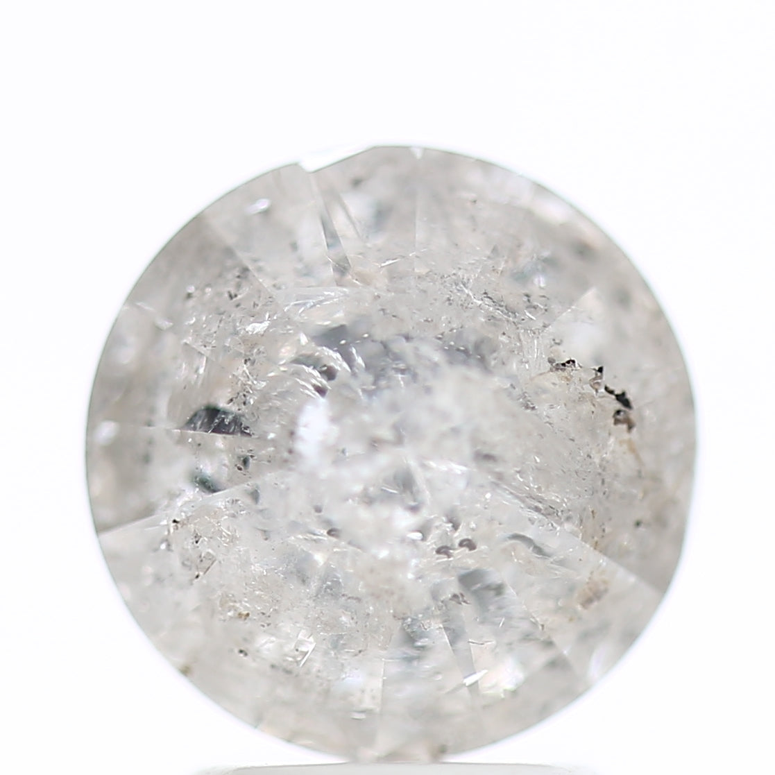 2.51 Carat Icy Gray Salt and Pepper Natural Celestial Diamond 8.50 MM