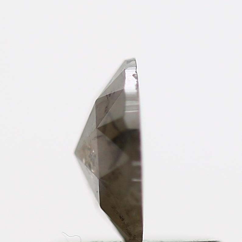 0.43 Carat Rose Cut Oval Gray Natural Diamond 5.9 MM