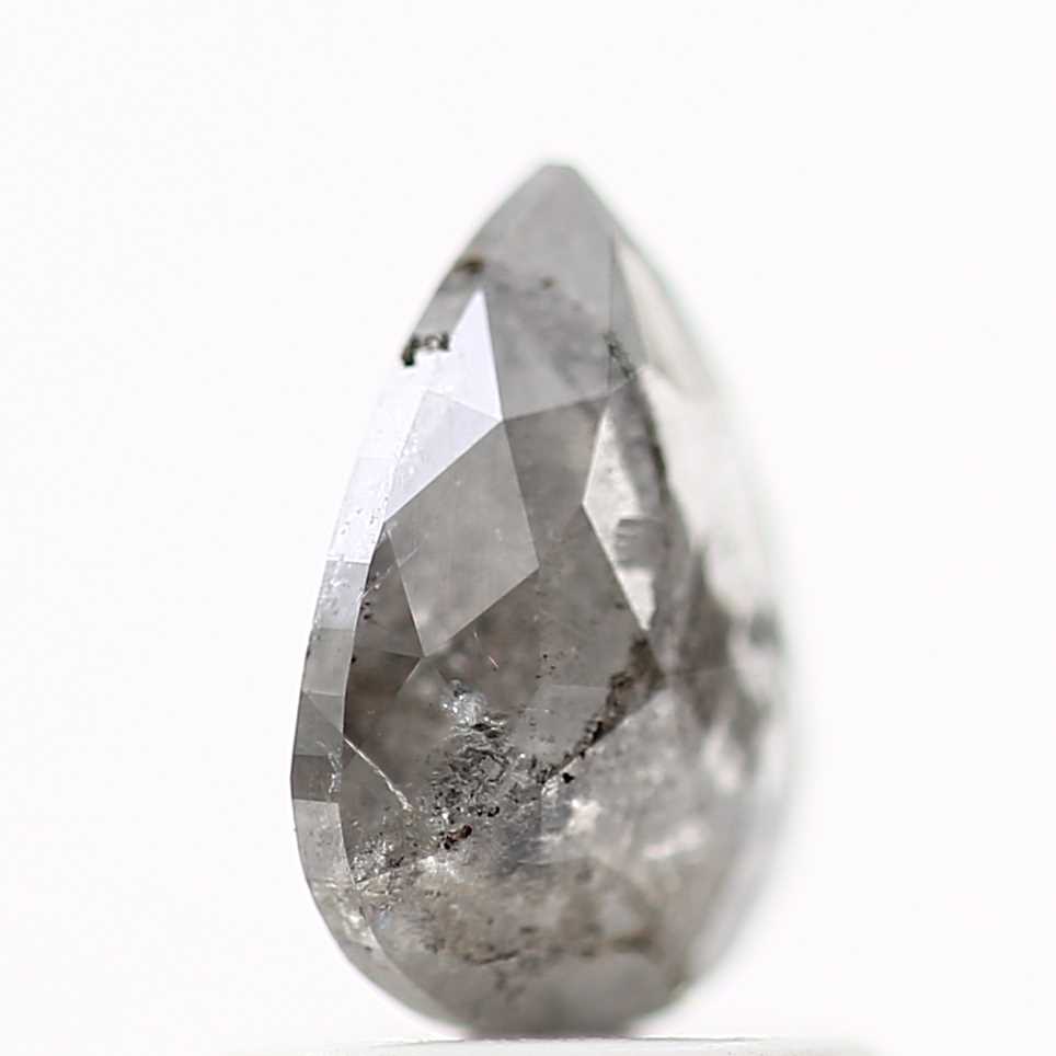 0.73 Carat Salt and Pepper Diamond Natural Gray 7.64 MM