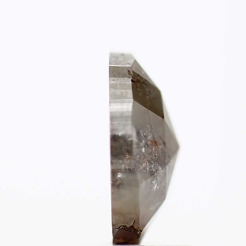 1.09 Carat Gray Oval Rose Cut Natural Loose Diamond 7.50 MM